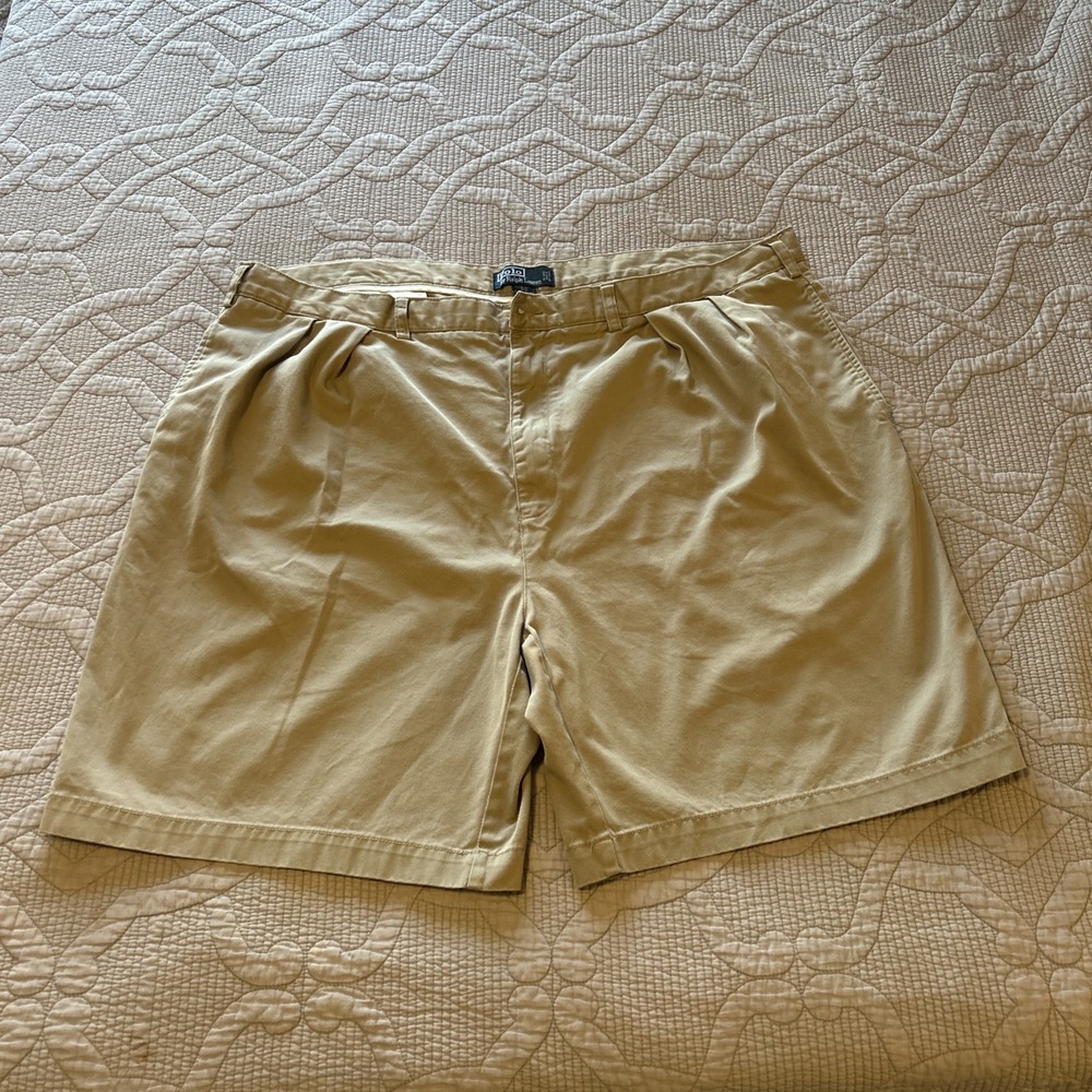 Polo Ralph Lauren Tyler Big Short 48 British Khaki Pleated Chino Classic Fit